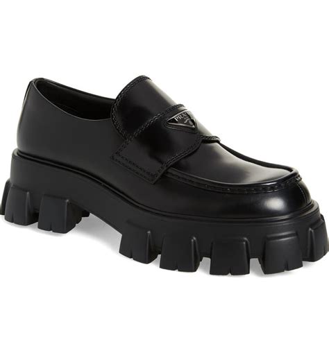 prada lug sole loafers